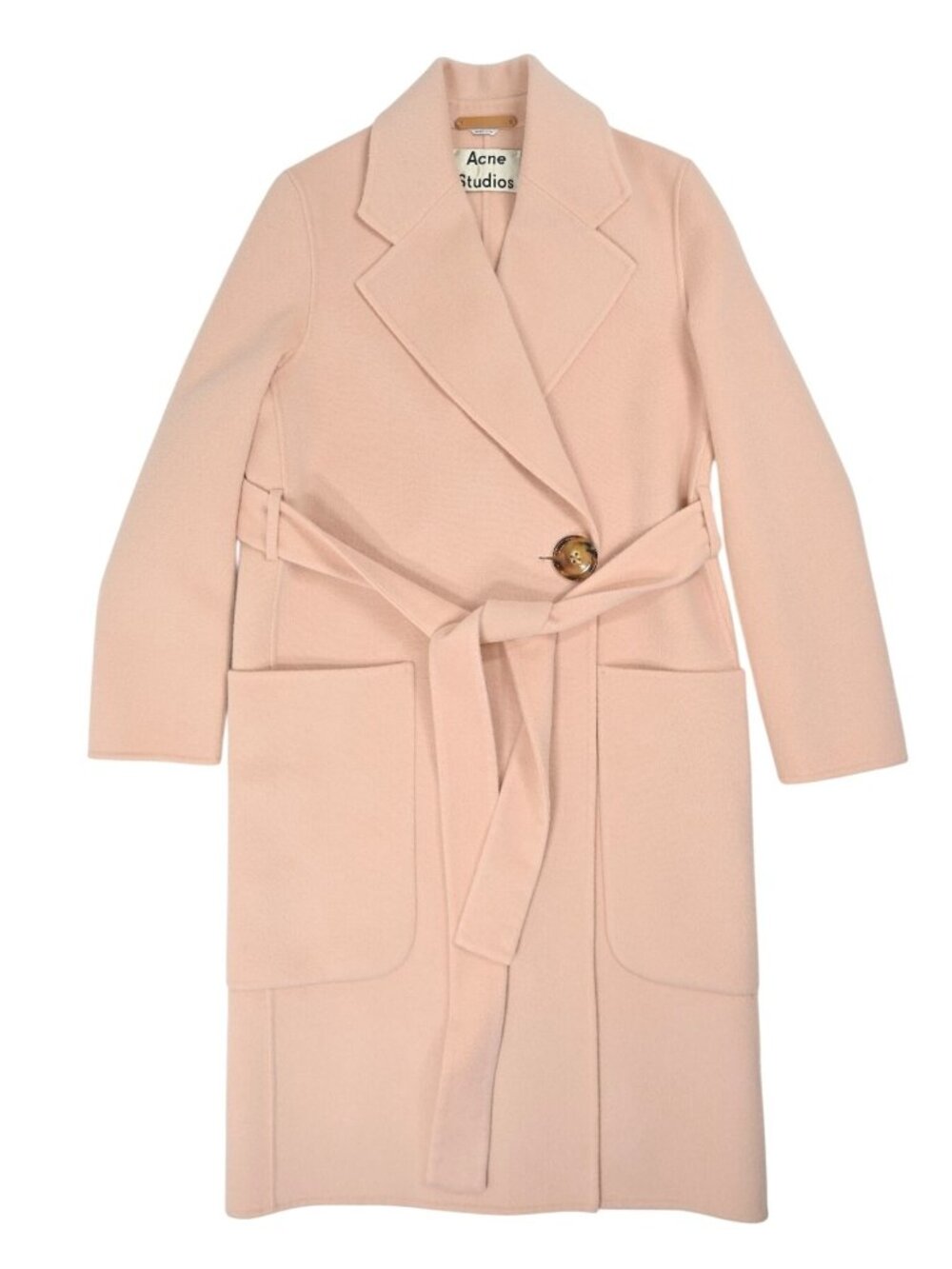 Acne Studios Carice Belted Coat in Pink